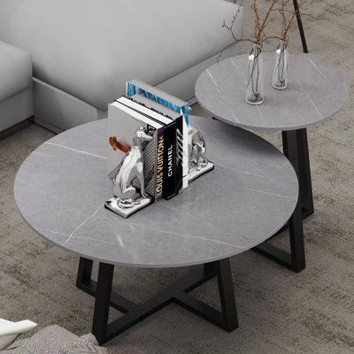 Humzah Stone Top Nesting Coffee Table