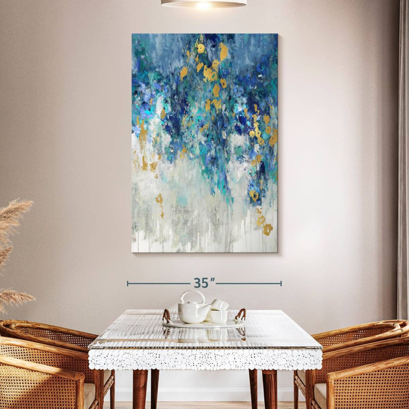 Avery Cascading Blues I, 51" H x 34" W