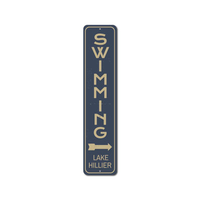 Panneau de natation personnalisé en aluminium