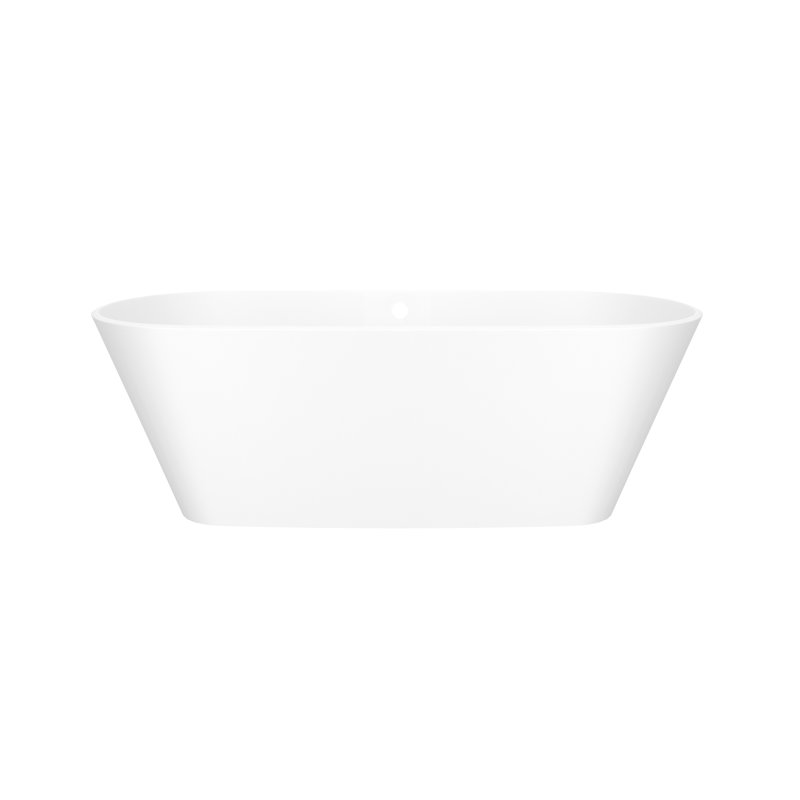 Vetralla 65" x 28" Freestanding Soaking Bathtub, Matte White
