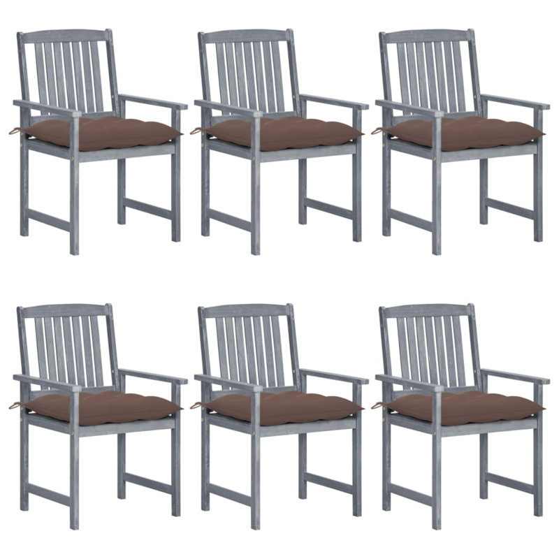 Chaise de patio avec coussins Ariyeh, Taupe, Gris