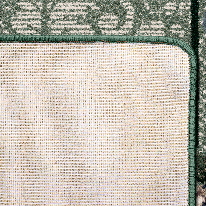 Alminus Innovations Rose Damask Peridot Area Rug, Runner 2'1" x 7'8"