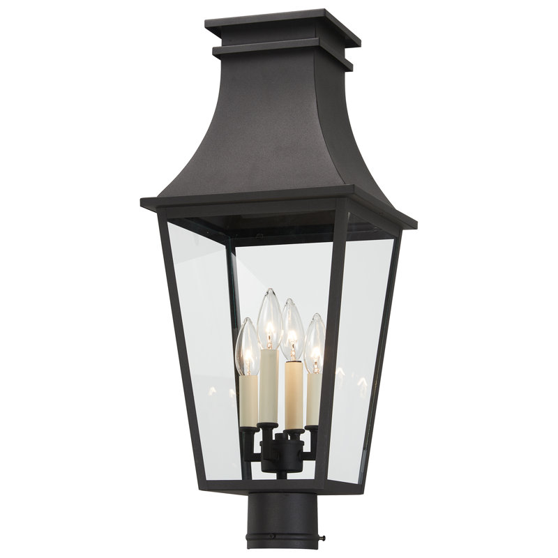 Tête de lanterne noire câblée Massapequa, H 24,88 po x l 10,38 po x P 10,38 po