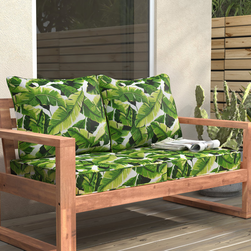 Outdoor 5'' Loveseat Seat / Back Cushion, 5" H x 27" W x 29" D
