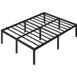14.5" H Metal Platform Bed Frame with Heavy Duty Steel Slat Support