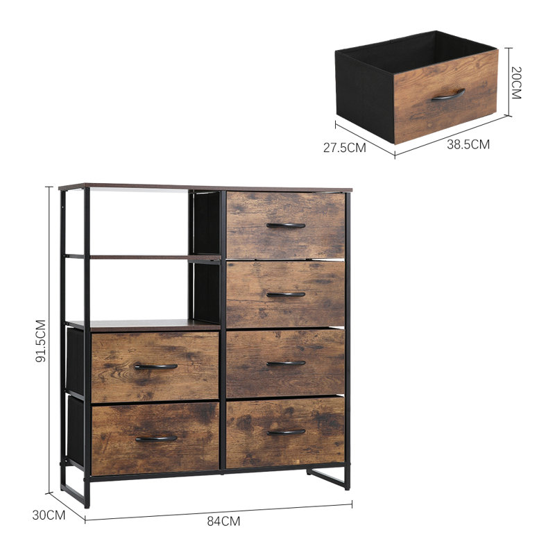 84 cm W Chest of 6 Drawers