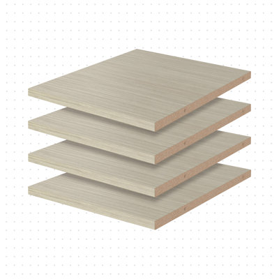 Tablettes en bois manufacturé Grid