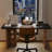 Black + Nut-brown Rectangular Solid Wood desk-93008971