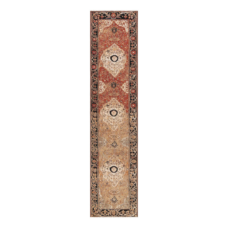 Oriental Machine Made Power Loom Rectangle 5'1" x 8' Polypropylene Plastic Indoor / Outdoor Area Rug in Brown/Beige/Navy