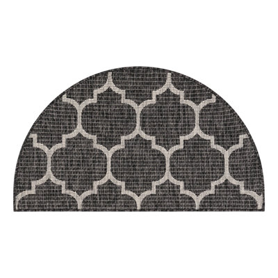 Bartman Geometric Black/Beige Indoor/Outdoor Area Rug