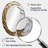 White And Gold Rose Love Spiral II - Gold Oval Wall Mirror Decor-918540601