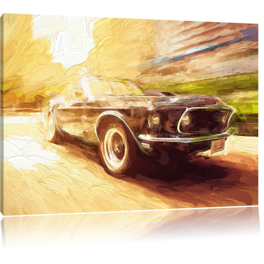 Leinwandbild Ford Mustang in Beige/Braun