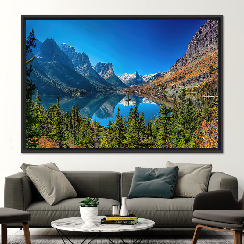 Print on Canvas, 25 cm H x 35 cm W, Black Floater Framed