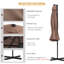 Parasol en porte-à-faux avec manivelle de 115,4 po Shadera