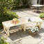 Banc d'extérieur en bois semi-circulaire, bois de sapin imperméable pour les sièges de jardin et de patio