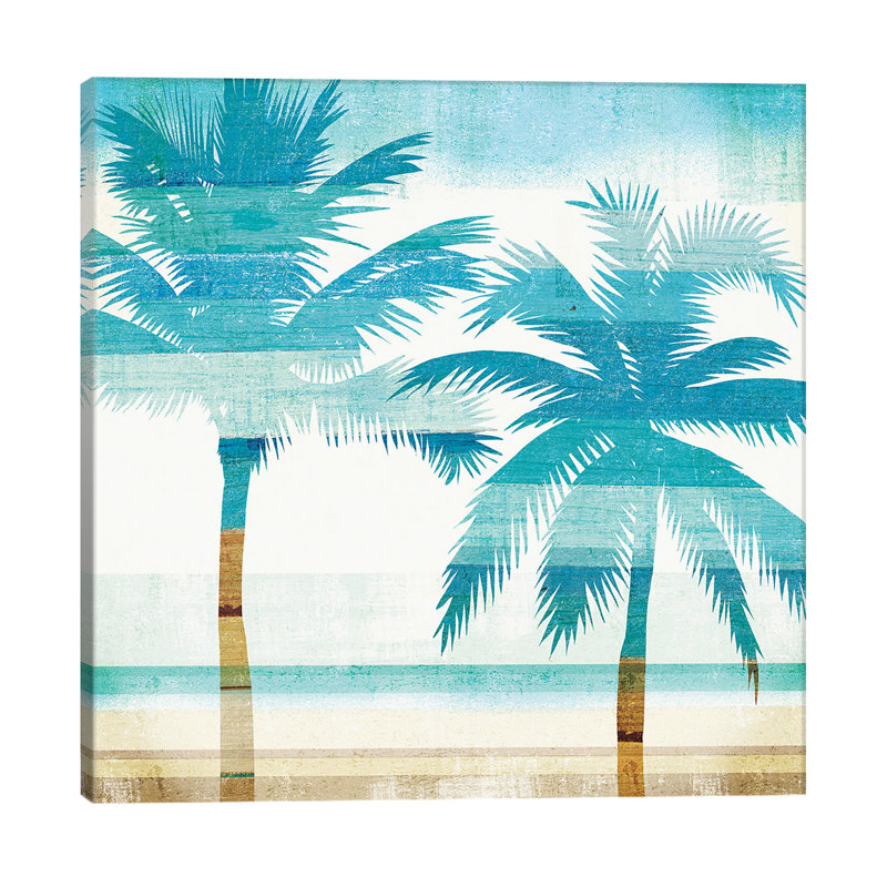 Beachscape Palms III by Michael Mullan - Wrapped Canvas Painting, Wrapped Canvas, 66.04 cm H x 66.04 cm W x 1.91 cm D