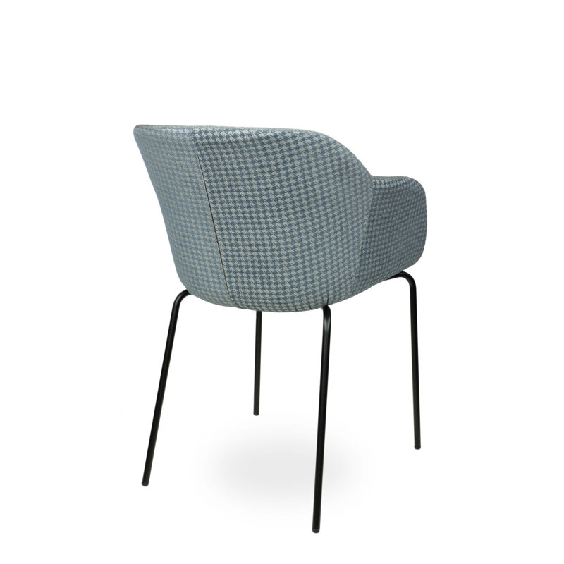 Andersonburg 43cm H Fabric Upholstered Armchair, Blue, Black