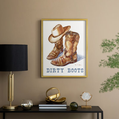 Dirty Boots Framed Print - Solid Wood