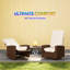 Fauteuil inclinable pivotant confortable en osier