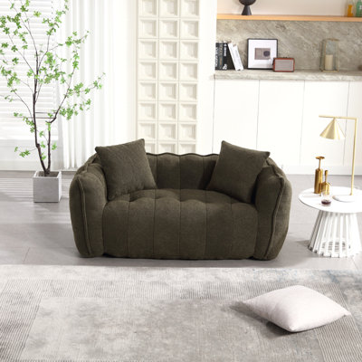 Fauteuil à billes doux avec noyau en mousse haute résilience pour deux personnes. Le confortable canapé inclinable carré est idéal pour les membres de la famille et les amis qui s'amusent à jouer, lire, regarder la télévision