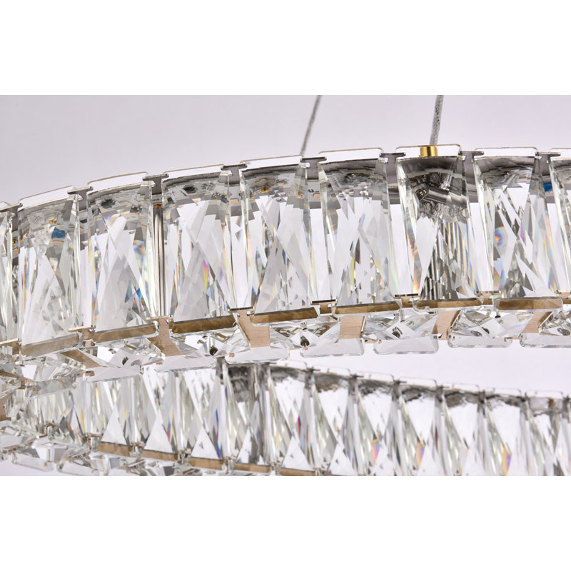 Luminaire suspendu ovale simple à DEL 36 pouces Maart, Or