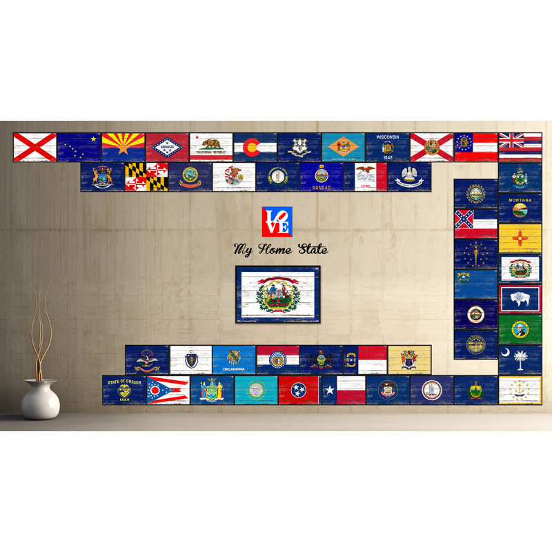 " West Virginia State Flag ", 13" H x 17" W