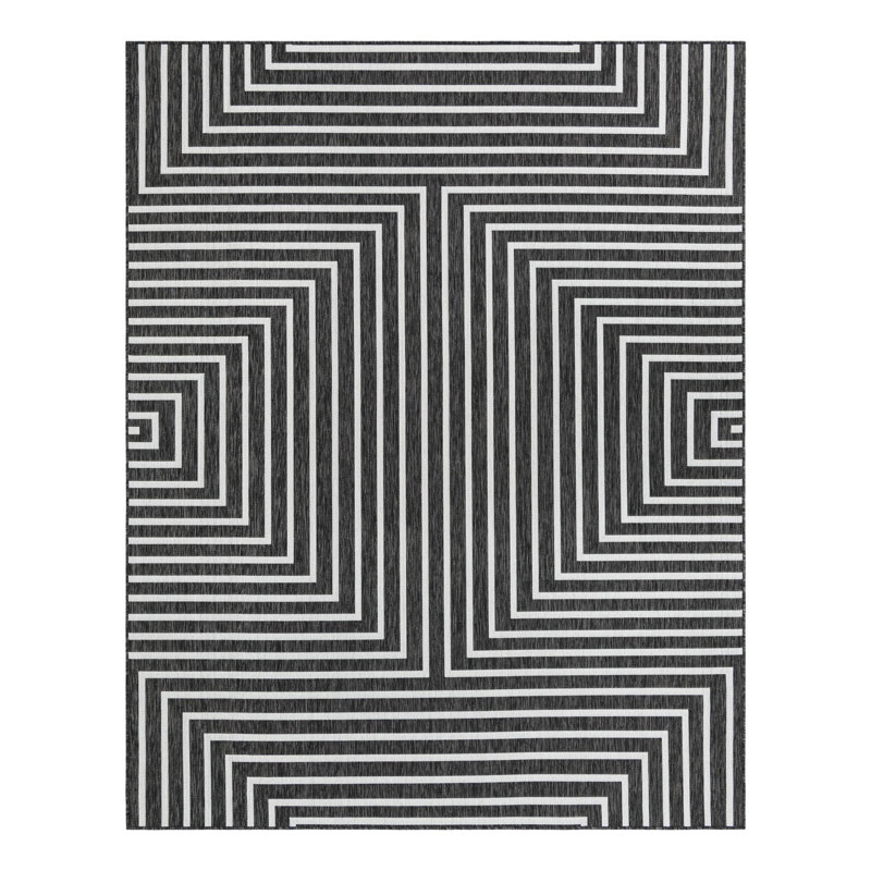 Geometric Indoor / Outdoor Rug, Rectangle 7'10" x 10'