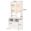 H180 cm Ribbed Glass Display Cabinet with LED Lighting
