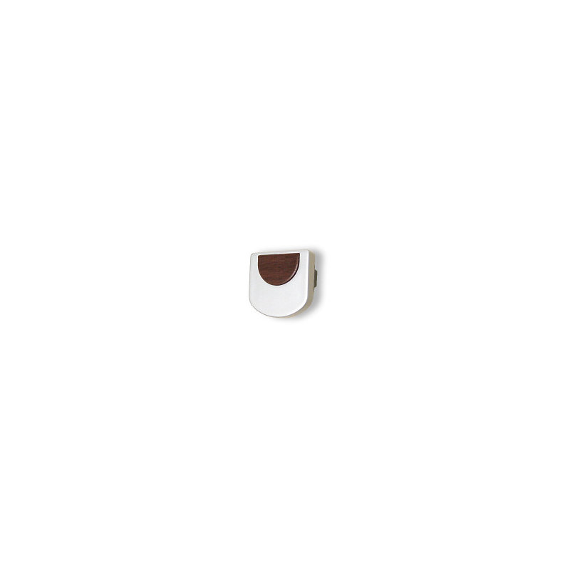 (Paquet de 5) Bouton 1 pouce chromé mat avec accent grain