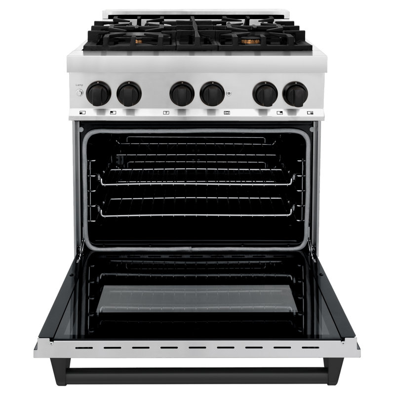 ZLINE Autograph 30" Legacy Dual Fuel Range w/ 4 Burners, Matte Black