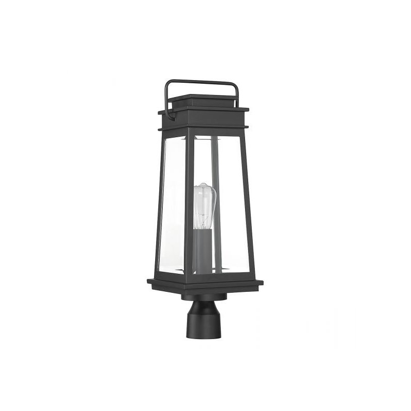 Lanterne murale d'extérieur 1 lumière Boone en noir mat