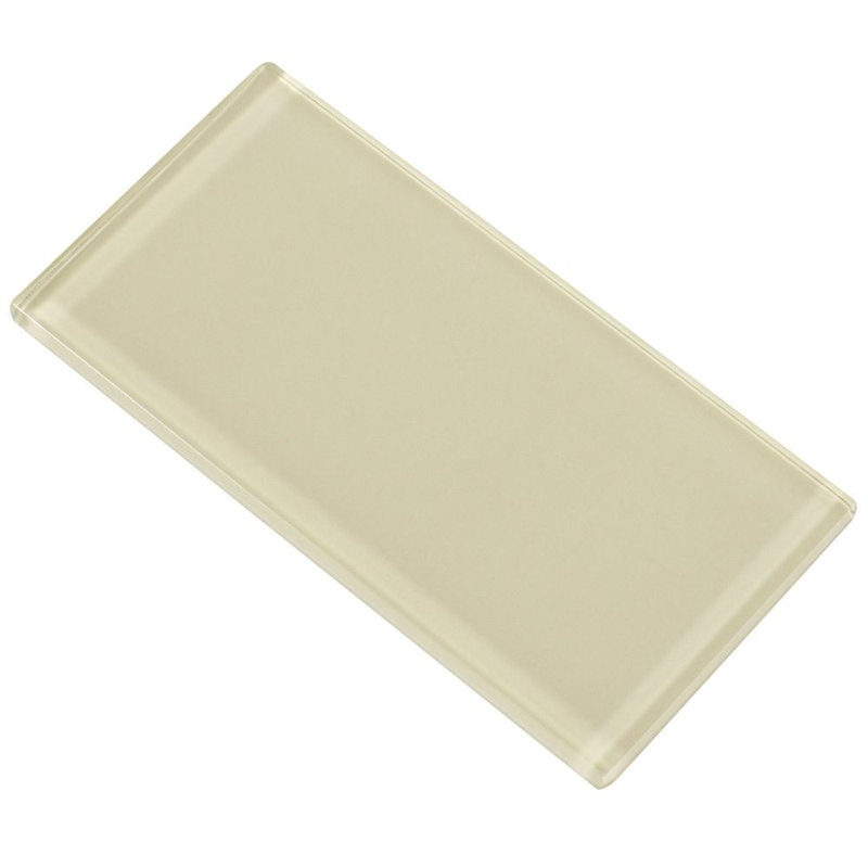 Urban 6"x3" Glass Subway Wall & Floor Tile, Latte