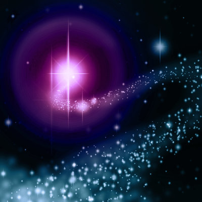 Abstract Shooting Star - Wrapped Canvas Print