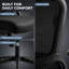 Chaise de bureau ergonomique en filet avec support lombaire et hauteur réglable