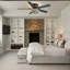 52'' Iris 5 - Blade Standard Ceiling Fan with Remote Control and Light Kit Included-1307974968