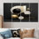 Zen Spheres Balance Gold and Black - décoration murale géométrique 4 pièces