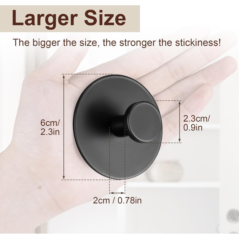 Heavy Duty Adhesive Wall Hooks For Bathroom, Stainless Steel Towel Hooks With Extra Sticky Strips, No Drill Installation, Holds Up To 20LB, Multi-Purpose Utility Hooks For Home Use