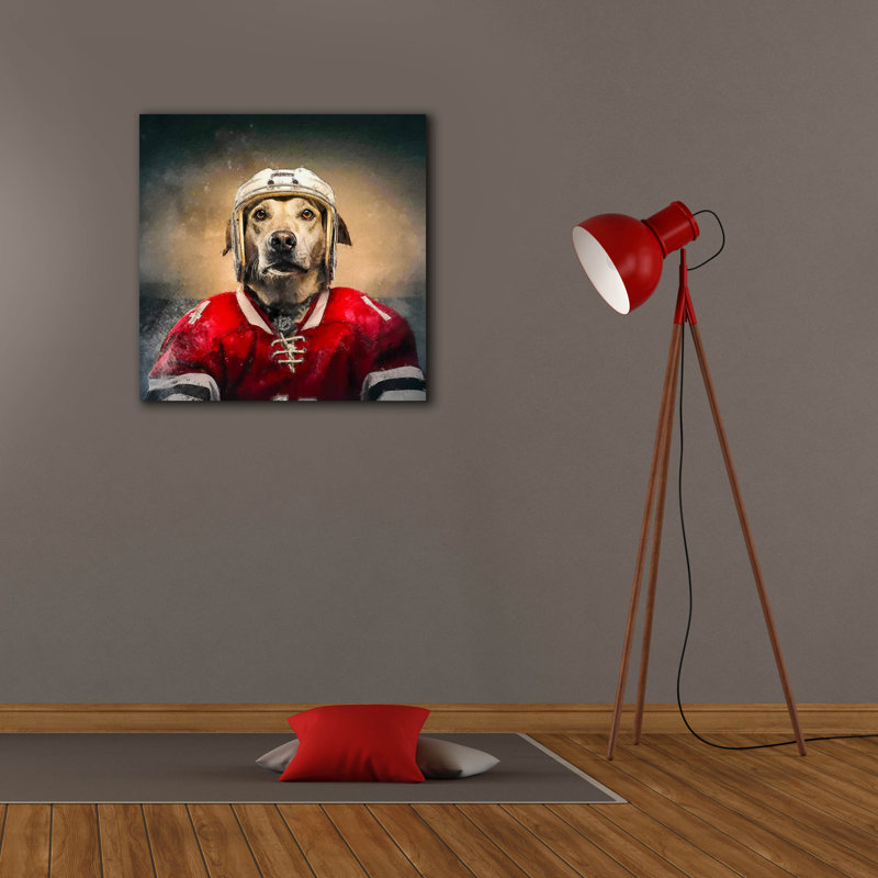 «Hockey 4» par Sean Parnell, art mural sur toile, H 26 po x l 26 po