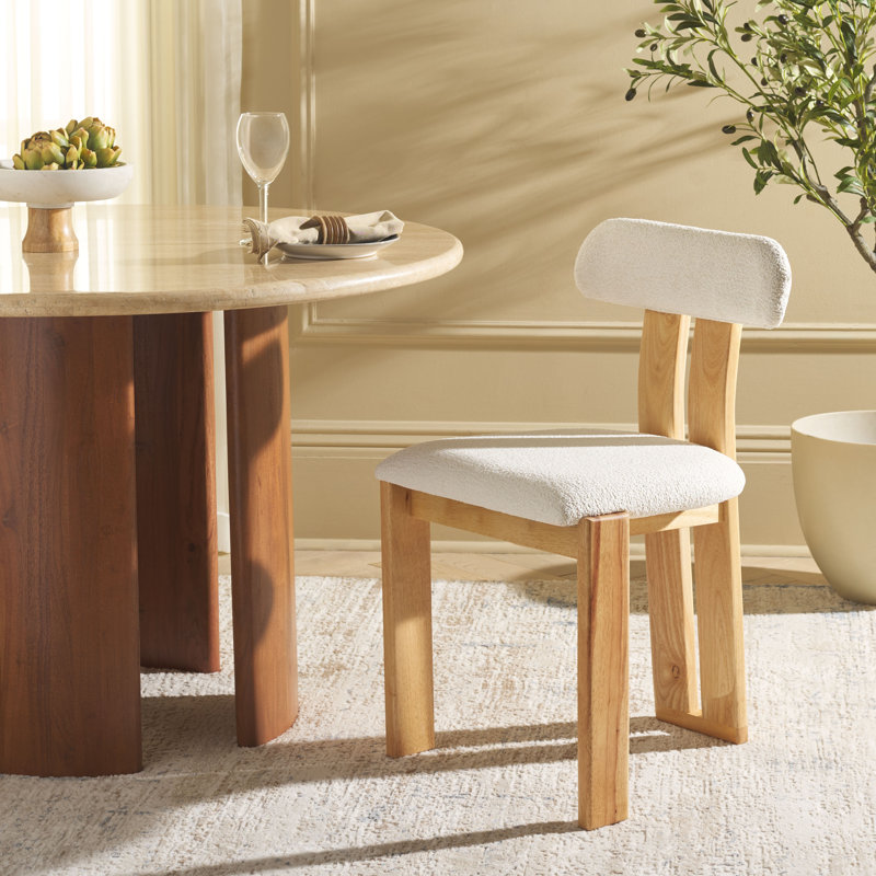 Chaise Thalle, Blond clair, Crème, crème