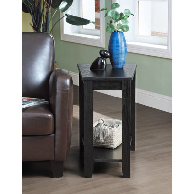 Table de chevet contemporaine avec tablette inférieure et plateau inférieur
