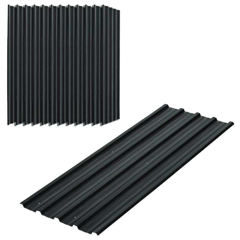 Galvanized Steel Panels, Dark Grey
