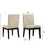Chaise de salle à manger Furniture (2) - Polyvalente pour les petites fêtes, rembourrage épais et confortable, pieds en bois massif, chaises faciles à entretenir (de 2), structure stable, rembourrage en tissu doux