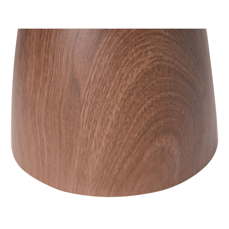Pedestal End Table, Brown Clear