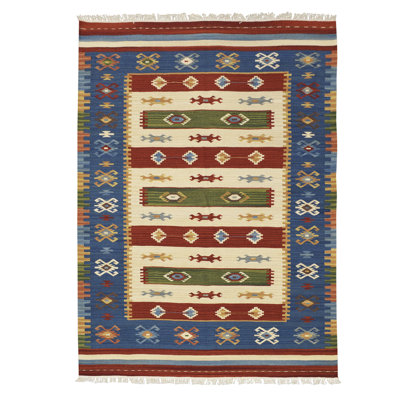 Southwestern Wool Hand Woven Area Rug