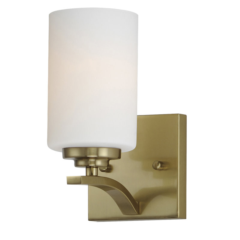 Deven Armed Sconce, Satin Brass