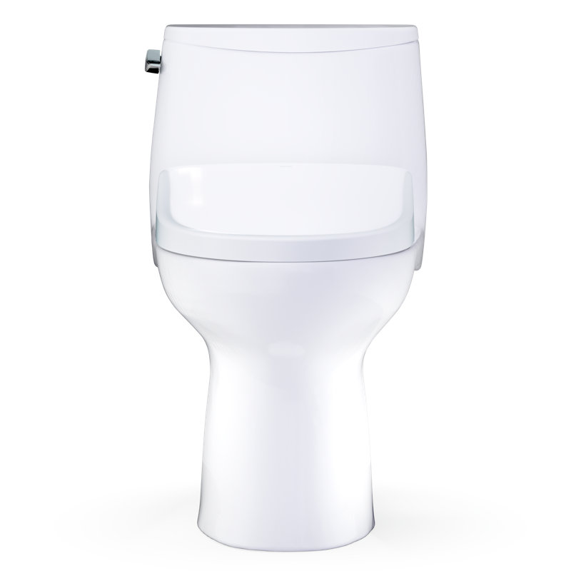 TOTO Ultramax WASHLET+ S7A One-Piece Elongated 1.6 GPF Universal Height Toilet with CEFIONTECT, Cotton White - MW6084736CSFG#01