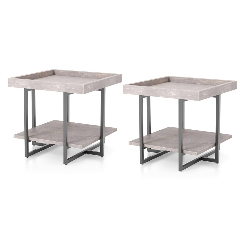 Baden 18" Height End Tables, Gray