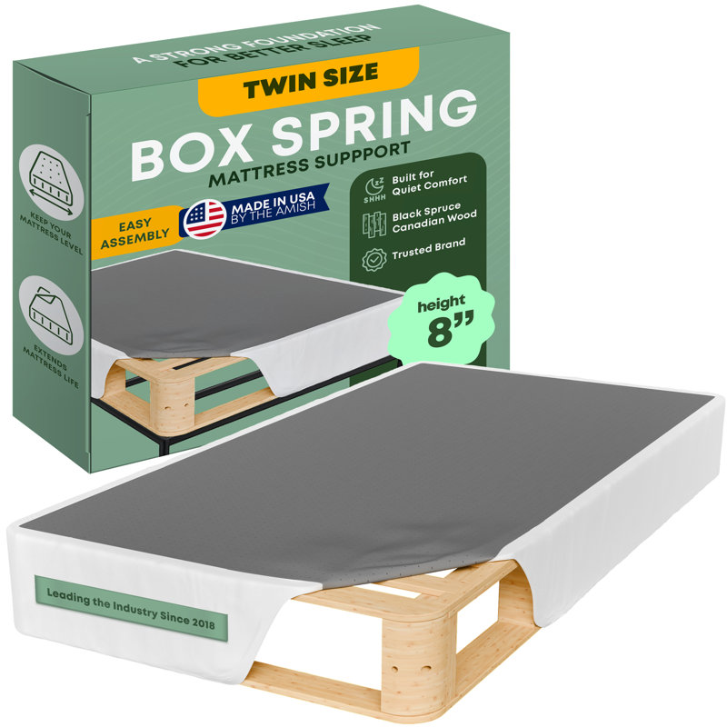 Sommier / base en bois pour support de matelas, facile à assembler, Simple, Profil standard (8 po)