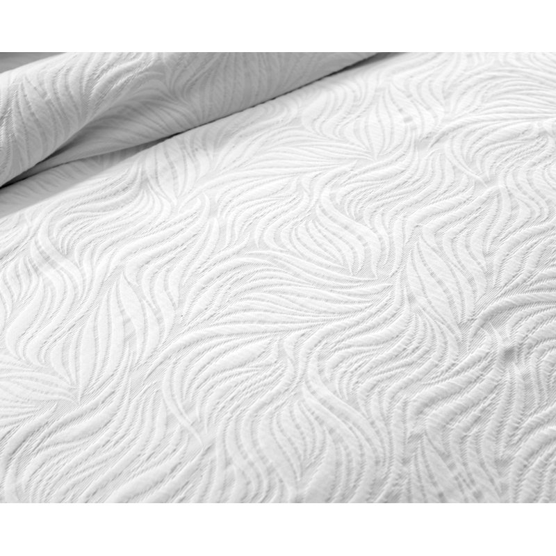 Caribbean Matelassé Coverlet Cotton, King Coverlet, White