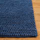 Elle Handwoven Wool/Cotton Area Rug in Navy / Blue